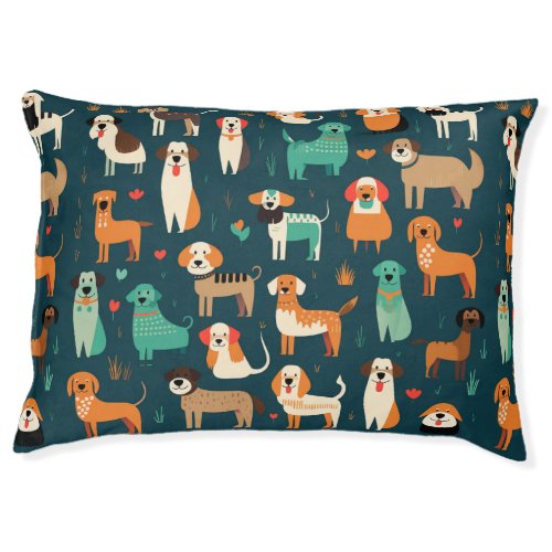 Cute Dog Pattern Pet Bed