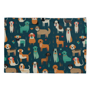 Cute Dog Pattern Pillow Case