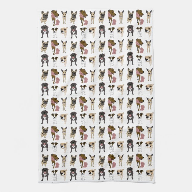 Cute dog pattern towel (Vertical)
