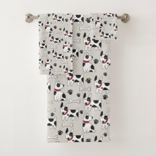 Cute Dog Pattern towel set