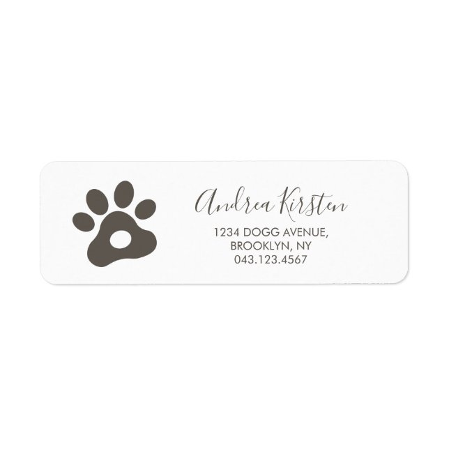 Cute Dog Paw Label (Front)