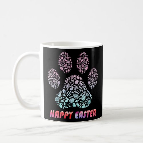 Cute Dog Paw Print Egg Dog Dad Dog Mom Happy Easte Coffee Mug