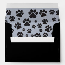 Cute dog paw print gray and black print