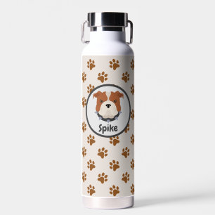 Cute dog paw print pet custom spike water bottle