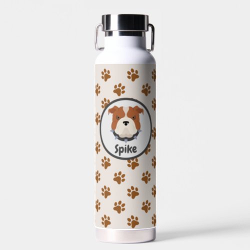 Cute dog paw print pet custom spike  water bottle