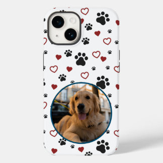 Cute Dog Paw Print Pet Pattern Case-Mate iPhone 14 Case