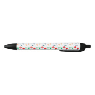 Cute DOG PAW PRINTS and LOVE HEARTS Pen