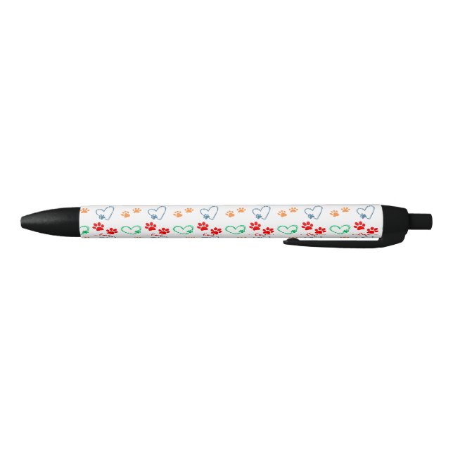 Cute DOG PAW PRINTS and LOVE HEARTS Pen (Bottom)