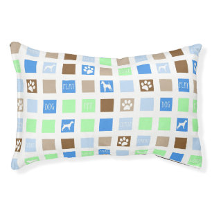 Cute Dog Paw Prints Colorful Pet Bed