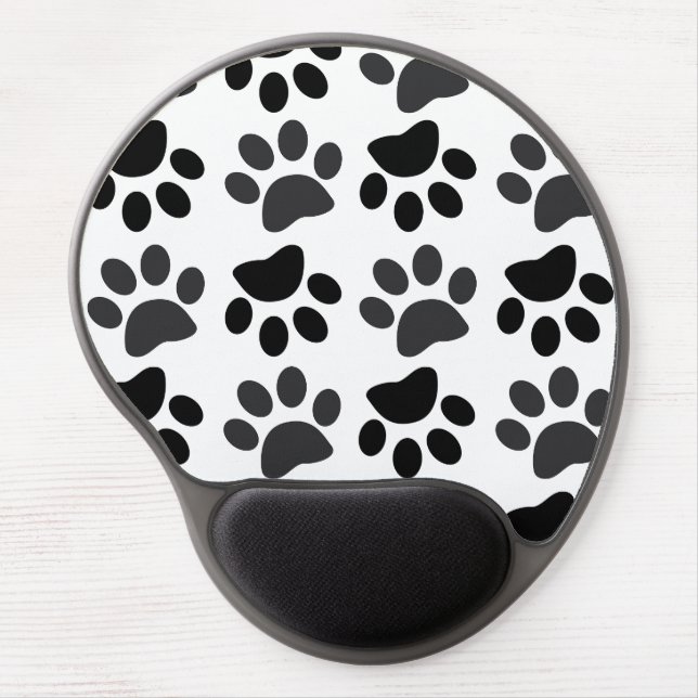 Cute Dog Paw Prints Gel Mousepad (Front)