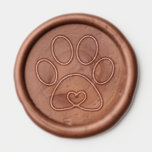Cute Dog Paw With A Heart Wax Seal Sticker<br><div class="desc">Cute Dog Paw With A Heart Wax Seal Sticker</div>