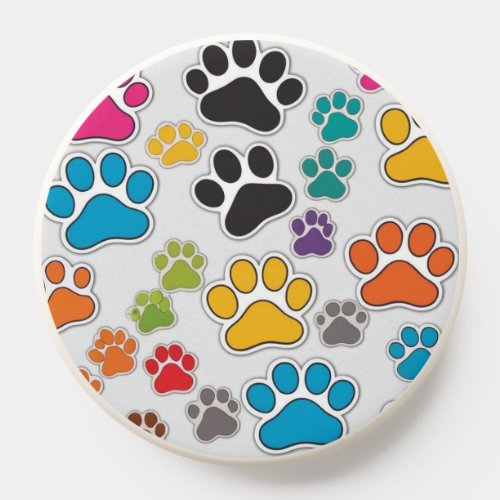 Cute Dog Paws Cool Sticker Design PopSocket