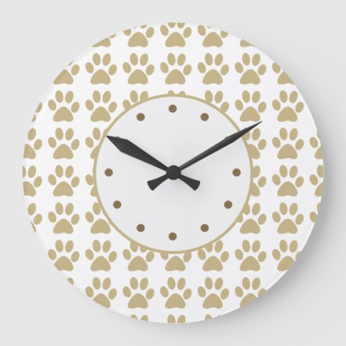 Cute Dog Paws Pattern Wall Clocks