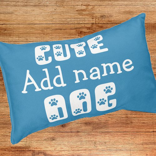 Cute Dog Paws typography with custom name Pet Bed