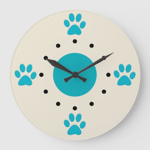 Cute Dog Paws Wall Clocks