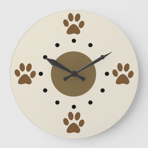 Cute Dog Paws Wall Clocks
