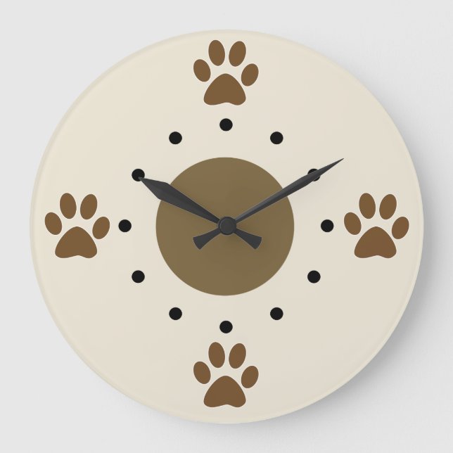Cute Dog Paws Wall Clocks (Front)