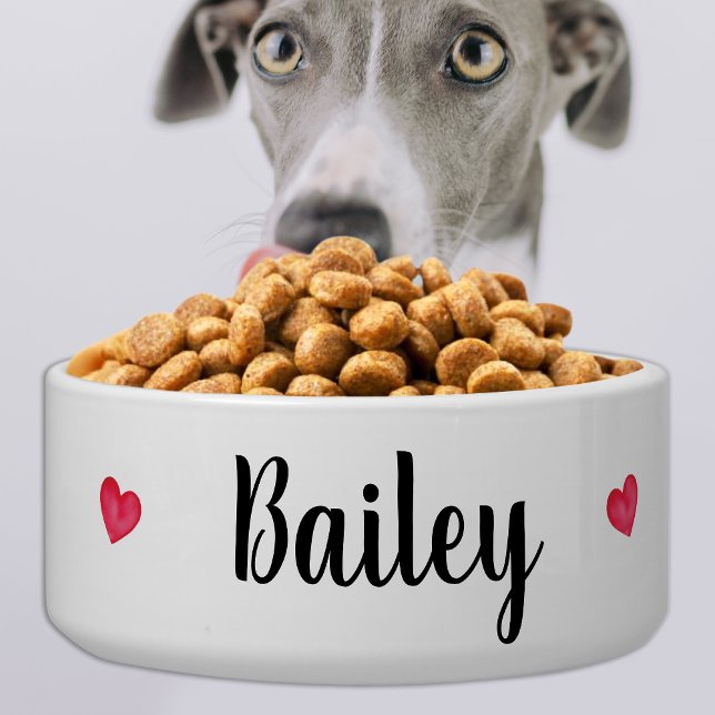 Cute Dog Personalized Food Water Simple Pet Bowl (Creator Uploaded)