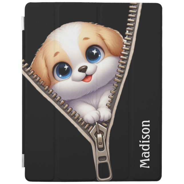 Cute Dog Personalized Name  iPad Smart Cover (Front)