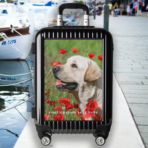 Cute Dog Personalized Simple Pet Photo Luggage