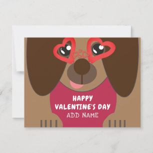 Cute Dog Personalized Valentines Day