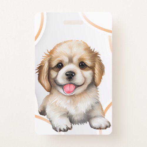 Cute Dog Pet Aesthetic  Badge