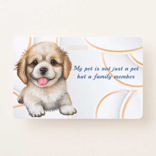 Cute Dog Pet Aesthetic  Badge