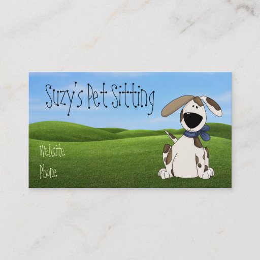 Customizable Cute Dog Pet Business Cards