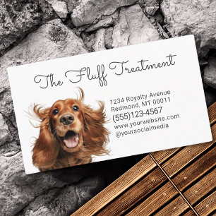 Cute Dog Pet Grooming Bath Service Business Card