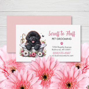 Cute Dog Pet Grooming Bath Service  Business Card