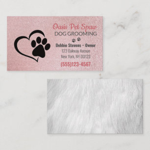 Cute Dog Pet Grooming Service Business Card