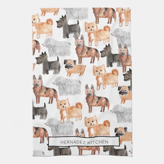 Cute dog pet kitchen towel (Vertical)