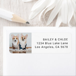 Cute Dog Pet Photo Address Label