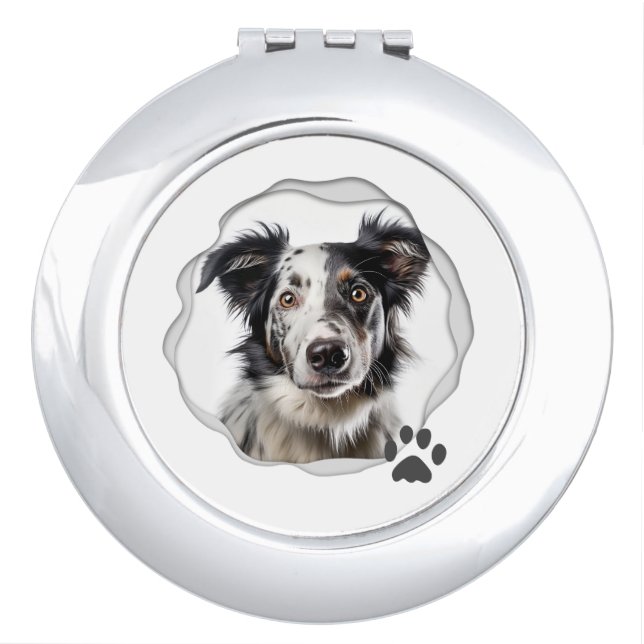 Cute Dog Pet Photo Compact Mirror (Front)