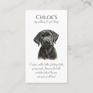Cute Dog Pet Sitter Dog Walker Business Card