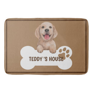 Cute Dog Pet Welcome Home party DIY name  Bath Mat