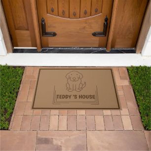 Cute Dog Pet Welcome Home party DIY name Doormat
