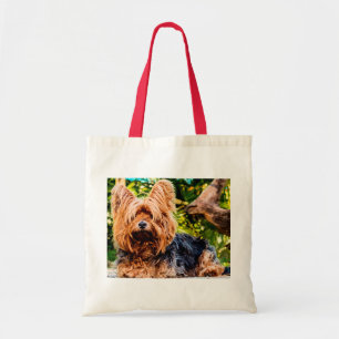Cute Dog Pet Yorkie Peace Love Destiny Fun Art Tote Bag