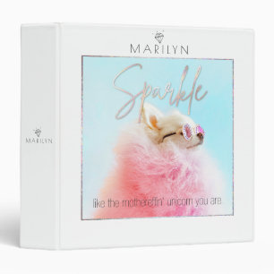 Cute Dog Photo Album   Sparkle The Tiny Chi  3 Ring Binder
