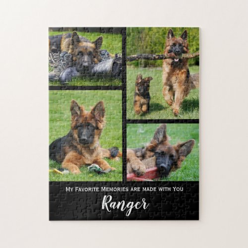 Cute Dog Photo Collage _ Personalized Pet Photo Jigsaw Puzzle