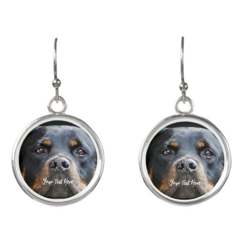 Cute Dog Photo Drop Earrings