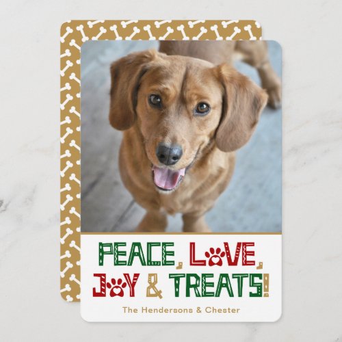 Cute Dog Photo Holiday Card