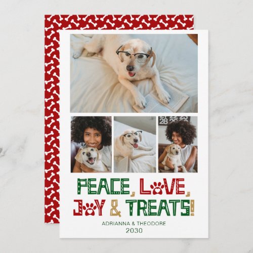 Cute Dog Photo Holiday Card