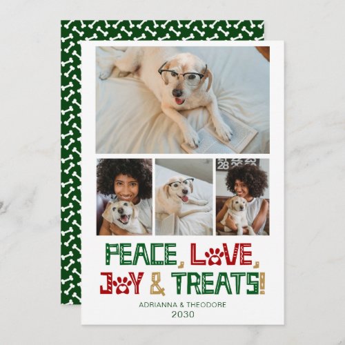 Cute Dog Photo Holiday Card