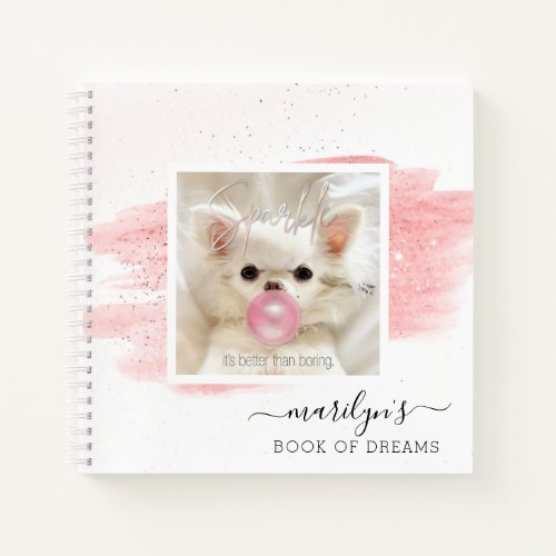 Cute Dog Photo Keepsake  Sparkle The Tiny Chi  Notebook