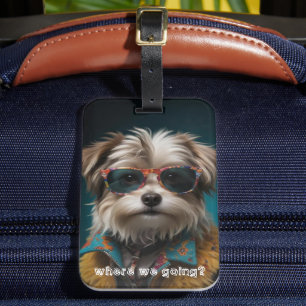 Cute Dog Photo Luggage Tag