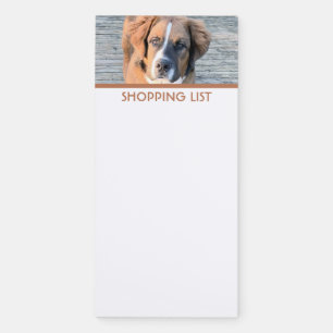 Cute Dog Photograph Magnetic Magnetic Notepad