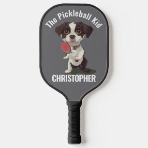 Cute Dog Pickleball Kid Custom Paddle