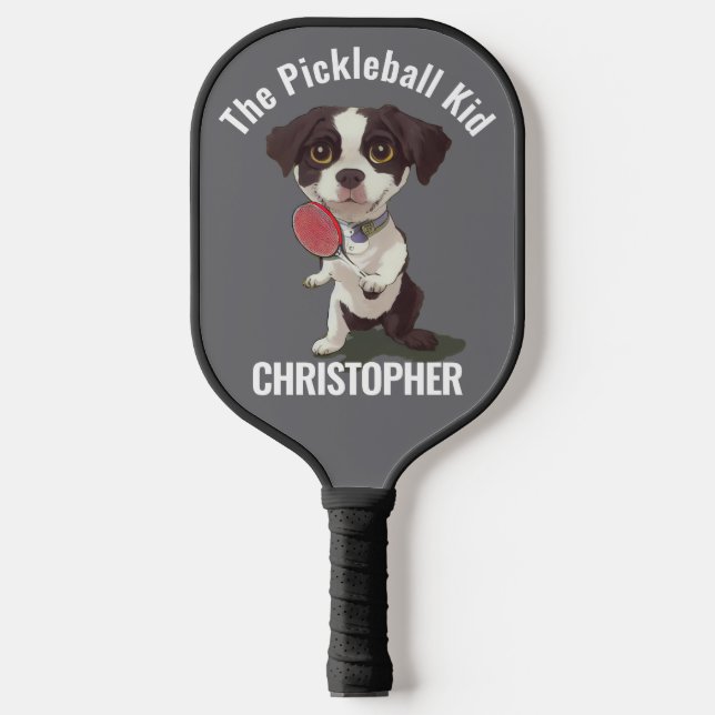 Cute Dog Pickleball Kid Custom  Paddle (Front)