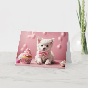 Cute Dog Pink Funny Humor Congratulations Card